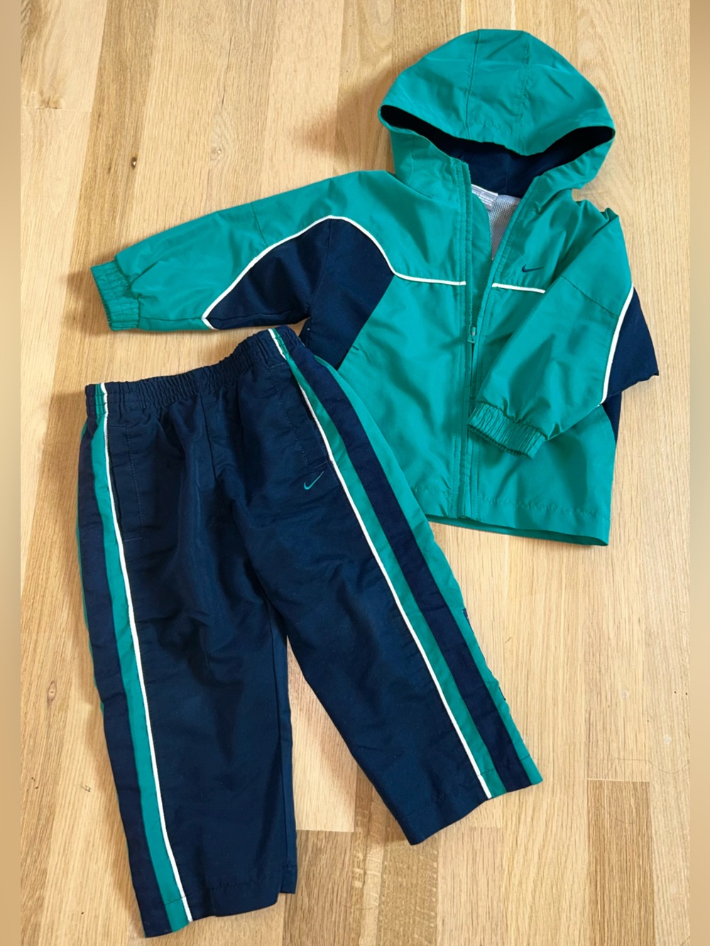 Vintage Nike 2T Kids Teal and Navy Track Jacket & Joggers